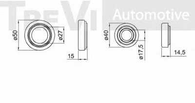 TREVI AUTOMOTIVE wb1802 -  Комплект подшипника ступицы колеса